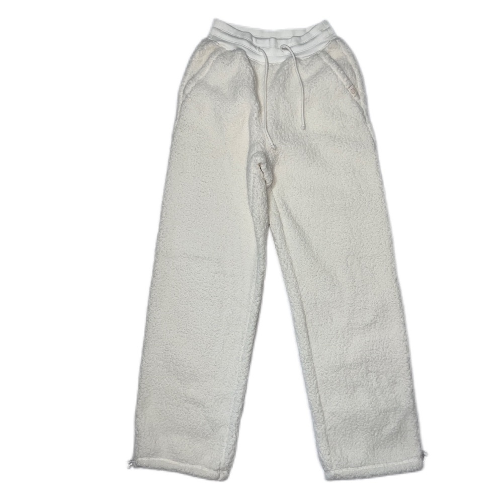 Gilly Hicks White Teddy Sherpa Joggers – Women's XS PANT